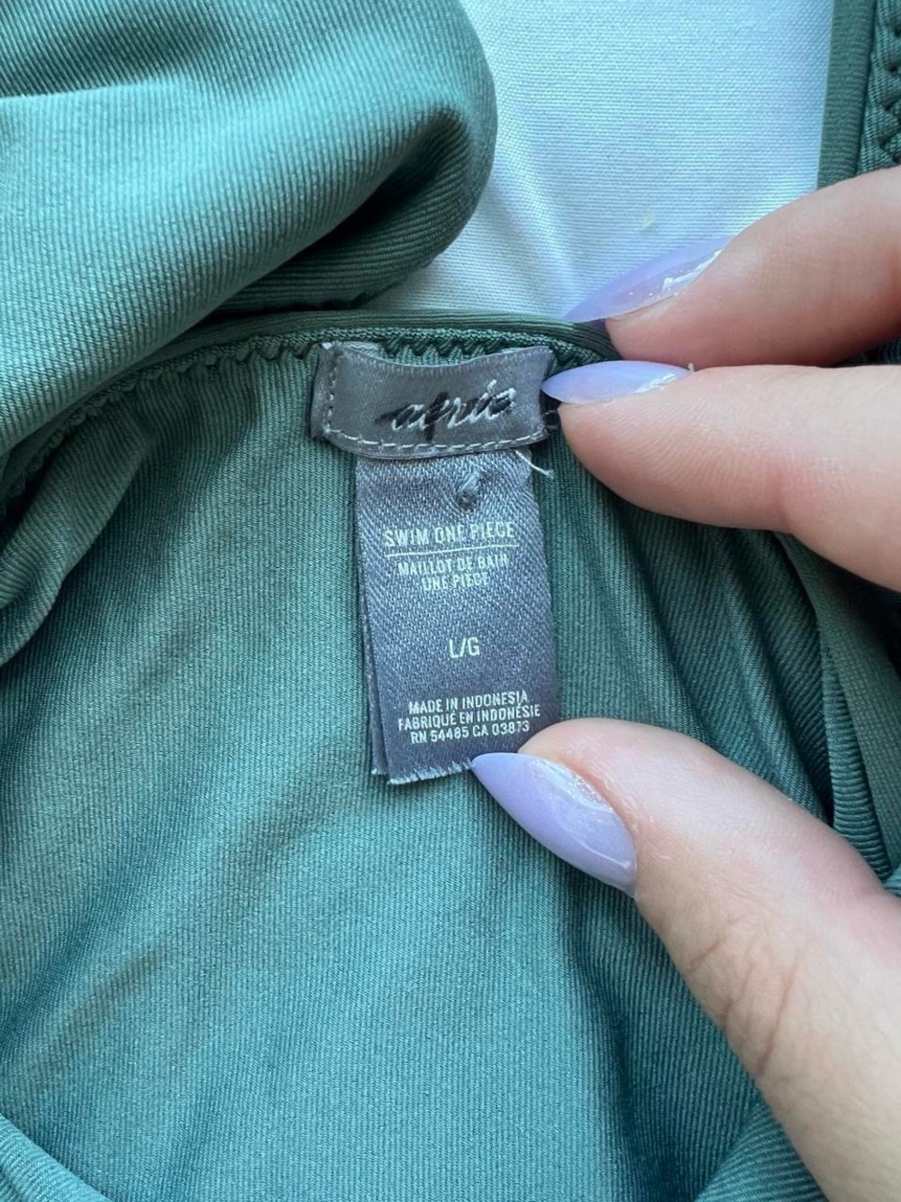 aerie Green Halter One-Piece Swimsuit - Picture 3 of 3